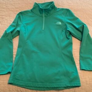 The North Face Women’s Green Quarter Zip Pullover Jacket Mid Layer Size XS